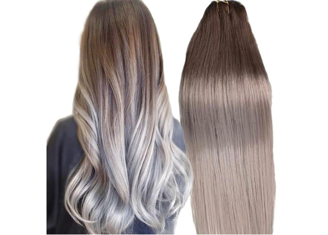 Extensii Clip-On DeLuxe Ombre #5 Light Grey